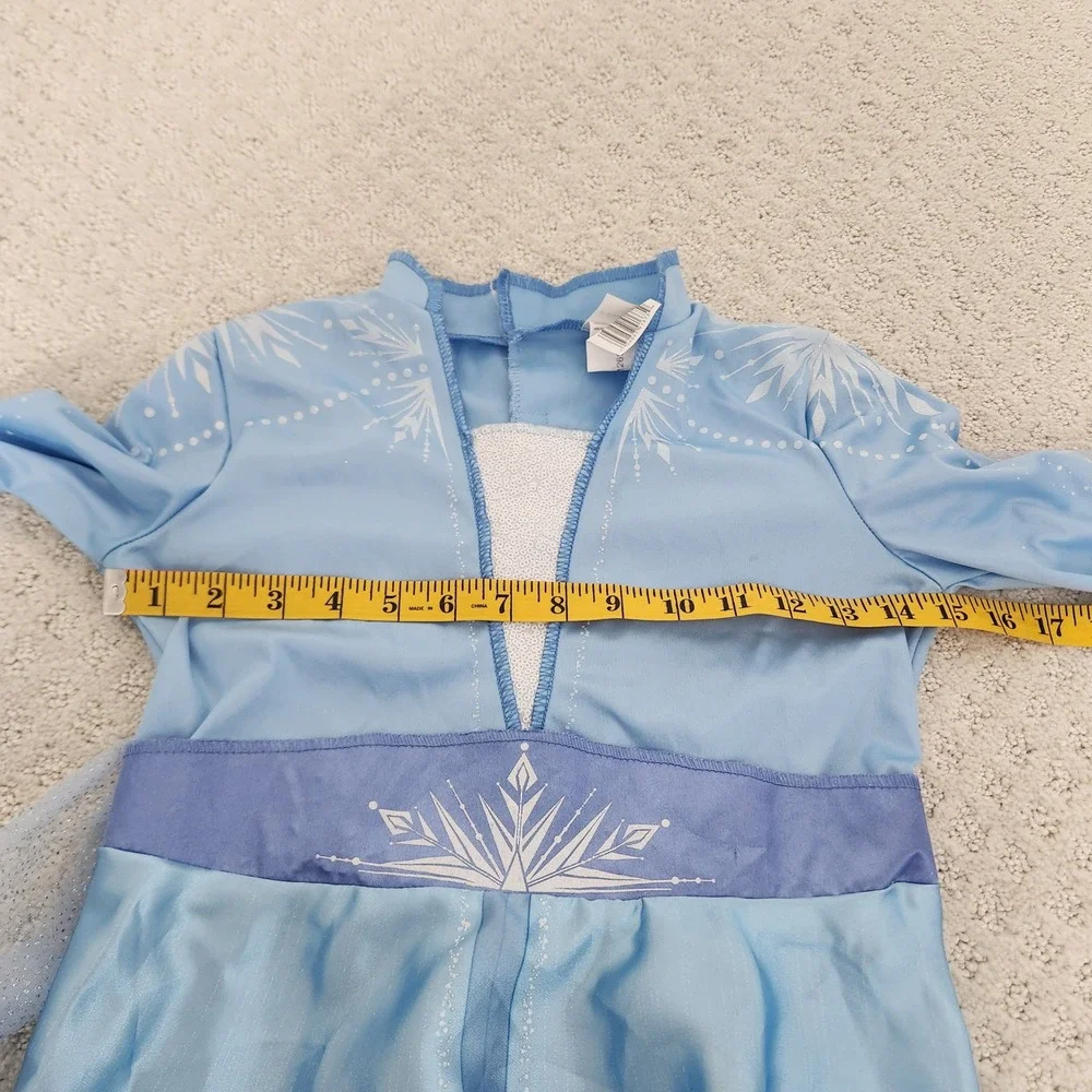 Disney Frozen II Elsa Costume Dress Blue Ombre Long Sleeve Girls Size 7-8